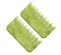MUCKLILY Jade Massage Comb 2Pcs Natural Hair Combs for Scalp Stimulation and Blood Circulation Head Massage Tool for Home Use