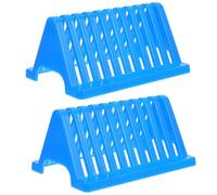 MUCKLILY Laboratory Microscope Slides Drying Rack 2-Pack Triangular Glass Slide Holder Plastic for Lab Worktop and School Experiments