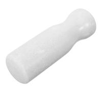 MUCKLILY Large Polished White Marble Pestle Masher Stick for Garlic Grinding and Chinese Medicines, Stone Kitchen Utensil for Crushing Spices and Food, Laboratory Use