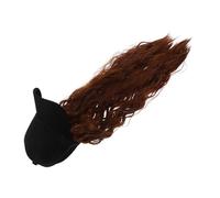 MUCKLILY Long Curly Hair Baseball Cap with Soft Synthetic Wig Attached for Women Voluminous Natural Look Curls Quick Wear Versatile for Parties Cosplay and Daily Casual Style
