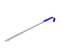 MUCKLILY Long Stainless Steel Shoehorn with Plastic Handle and Ergonomic Design, Extra Long Blue Shoe Horn Tool for People with Hip and Back, for The Elderly and Pregnant Women