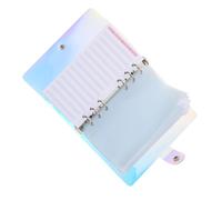 MUCKLILY Loose-Leaf Cash Book PVC Budget Planning Notepad Lightweight Practical Money Management Tool for Bank Cards and Checks in Assorted Colour for Personal Use