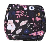MUCKLILY Lovely Portable Sanitary Napkin Bag with Cartoon Patterns, Nylon Material Nursing Pad Holder, Protect and Organise Sanitary Napkins and Diapers, Change Pouch for Travel