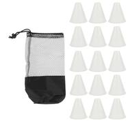MUCKLILY Luminous Training Cones for 20 White Pe Cones and Carry Bag, Suitable for Outdoor Roller-skating Practice and Sports Training Accessories