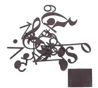 MUCKLILY Magnetic Musical Note Magnets for Classroom and Individual Tutoring Oversized Double-sided Music Notes Black Synthetic Rubber and Magnetic Powder Material Teaching Tool