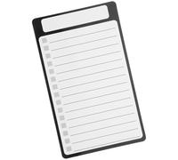 MUCKLILY Magnetic Refrigerator Notepad Magnetic Grocery List Pet Smooth Writing Black Simple Style for Refrigerator Door Daily Life