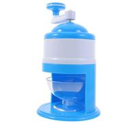 MUCKLILY Manual Ice Crusher Machine for Crushed Ice with Hand Crank Design, Portable Blue Pp Material Slushie Maker Suitable for Making Cocktails and Kitchen Use