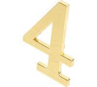 MUCKLILY Metal Magnetic House Number 4 Pack Gold Solid Metal Door Number with Strong Magnet for Home, Hotel, and Rental Property Exterior Use