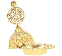 MUCKLILY Middle Eastern Style Vintage Metal Incense Burner Home Decor Censer Portable Wear-resistant Aromatherapy Holder for Relaxation and Sleep Improvement