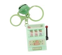 MUCKLILY Mini Claw Machine Keyring Lightweight Portable Game Machine Pendant for Adults Birthday Party Favors in Light Green