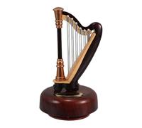 MUCKLILY Mini Harp Music Box Classical Lyre Toy Harp Instrument Plastic String Musical Ornament for Boys and Girls Festive Home Decor