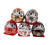 MUCKLILY Mini Japanese Figurine Porcelain Car Interior Decor Lucky Wealth Ornaments for Home Office Table Decoration