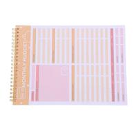 MUCKLILY Monthly Budget Journal Spiral Notebook Portable Paper Planner with Tearable Pages Iron Binding for Office Academic Purposes Versatile Usage