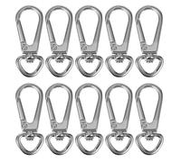 MUCKLILY Multi-Purpose Claw Clasp Keychain Snap Hook with Easy to Install and Take Off Feature 10pcs Alloy Material for Bag and Dog Collar for Crafts and Handmade Accessories