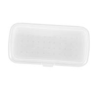 MUCKLILY Nail Art Tool Sterilizer Box Detachable Filter, Manicure Tool Tray for Tweezers Cleaning and Disinfection, Plastic Manicure Supplies Container for Nail Salon and Home Use