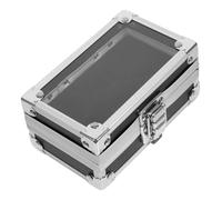 MUCKLILY Nail Drill Bit Case 50 Holes Black Nail Bits Organizer Storage Box Display Holder for Manicure