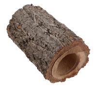 MUCKLILY Natural Brown Wood Reptile Hideout with Realistic Hollow Tree Trunk Shape for Lizards and Spiders, Terrarium Shelter Encouraging Exploration and Providing A Natural Habitat Feel