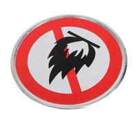 MUCKLILY No Fires Permitted round Fire Prevention Sign 30cm Metal Warning Plaque for Forest Safety and Outdoor Camping Areas