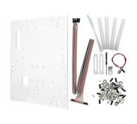 MUCKLILY Open Frame Computer Case with Base Bracket for Mini-IT and Micro-ATX Motherboards, Single-Layer Open Air PC Chassis with USB Panel, Gaming and DIY Desktop Accessory