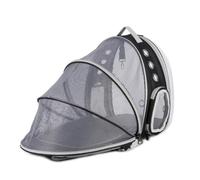 MUCKLILY Outdoor Pet Cat Backpack Pet Carrying Shoulder Bag Expandable Back Panel Breathable Mesh Oxford Cloth Hard Shell for Traveling Outdoor Vehicle Use