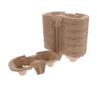 MUCKLILY Paper Pulp Takeout Cup Carrier Easy to Use Food Drink Holder with 2-hole Design 50pcs Keeps Drinks Safe and Secure for Restaurants and Homes
