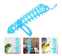 MUCKLILY Parrot Food Rack Parrot Fruits Feeding Hanging Rack Device Safe Safety Lock Plastic Hanging on Cage for Birds