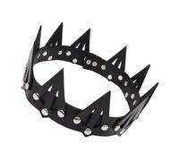 MUCKLILY Party Crown Headband for Women PU Tiara Hairband for Prom Cosplay Carnival Dance Performance