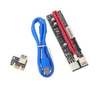 MUCKLILY PCIe GPU Riser Adapter Cable, Copper Mining Powered Riser Adapter Card with Power Supply Cable for Stable Mining Setup, Easy Installation, High Speed Transmission