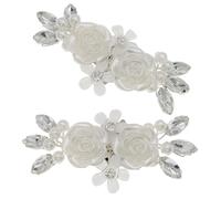 MUCKLILY Pearl Flower Shoe Clips for Wedding Bridal Gifts Decorative Shoe Clip Removable Jewelry High Heel Accessory