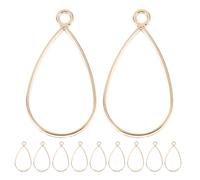 MUCKLILY Pendants for 30pcs Open Bezel Golden Alloy Resin Jewelry