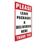 MUCKLILY Please Leave Packages Here Sign Sticker Self-adhesive Pvc Wall Sticker Water-resistant Package Sign Suitable for Tiles and Anywhere