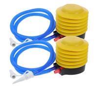 MUCKLILY Portable Footpump Balloon Inflator 2pcs Set with Air Tube for Inflating Exercise Yoga Ball and Cushions, Plastic Foot Air Pump Suitable for Party Use