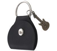 MUCKLILY Portable Guitar Pick Holder Bag for Ukulele Pick and Other Small Things, Made of Pu Leather and Metal, Practical and Convenient with Easy Open and Close Design, Includes Pendant