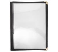 MUCKLILY Pvc Menu Cover Binder with 5 Loose Leaf Pages, Stylish and Elegant A4 Size Folder for Easy Menu Updates in Restaurants, Diners, and Cafes