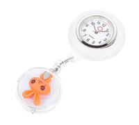 MUCKLILY Rabbit Designed Pocket Watch for Nurses and Doctors, Dial with Easy to Wear Clip, Silicone and Alloy Material, Adorable Cartoon Style for Work the Hospital