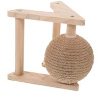 MUCKLILY Rabbit Scratch Cat Scratcher Safe Exercise Creative Practical Wood Sisal Rope Ball for Home and Pet Shops Suitable for Rabbits and Cats