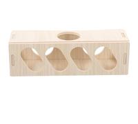 MUCKLILY Rat Wooden House Wood Hideout Tunnel Decompression Provides Basic Physical Activity Beige Wood Small Pets Playing When You Are Not at Home