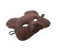 MUCKLILY Realistic Plush Brown Bear Full Head Mask for Adults Soft Comfortable Fit Animal Costume Accessory for Halloween Masquerade Birthday Parties and Carnivals