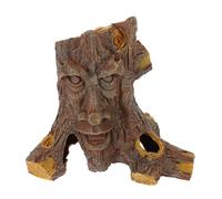 MUCKLILY Reptile Hideout Reptile Hide Tree Hole Vivid Design Stain Resistant Resin Terrarium Decor and Small Pets