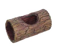 MUCKLILY Resin Bark Amphibians Hideout Lizard Cave Safe Shelter for Pets Stable Suction Cup Attachment Realistic Texture Indoor Style for Turtle Tank Reptile Habitat