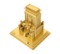 MUCKLILY Resin Craft Jerusalem Temple Model Building Decorative Statue Ornament for Christian Church Home Tabletop Decor
