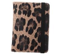 MUCKLILY RFID Passport Holder Travel Case with Dedicated Ticket Compartment Multi-Card Slots PU Leopard Print Organizer for Women Stylish Document Protector