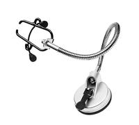 MUCKLILY Rotating Hands-Free Hair Dryer Stand with Ultra Strong Suction Cup, Durable Alloy Holder Bracket for Bathroom Storage Organisation, Compatible with All Hair Dryers, Easy Styling Rack