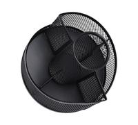 MUCKLILY Rotating Metal Stationary Organiser with 360-degree Rotation, Multi-functional Desk Mesh Pencil Pot Made of Iron, Convenient to Use for Office and Home Storage of Clips and Art