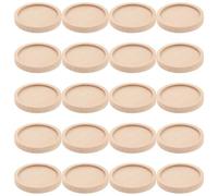 MUCKLILY Round Pendant Wood Trays 20Pcs 35mm Outer Diameter Custom Accessories for Jewelry Making and Craft DIY