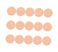 MUCKLILY Rounded Powder Puff 15pcs Small Cotton Suede Makeup Applicators 6cm Diameter Skin Tone for Women Face Powder Cosmetics
