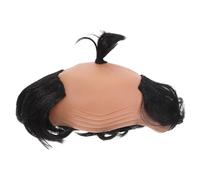 MUCKLILY Samurai Bald Periwig Cosplay Accessory Funny Role-playing Game Wig for Masquerade Party Decor Comfortable and Hairpiece for Adults