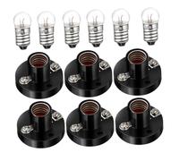 MUCKLILY Screw Light Bulb Holder Base with Bulbs Portable Lamp Socket Stand for Electrical Experiments Lightweight Design Easy Installation Kit