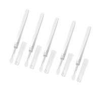 MUCKLILY Silicone Lip Brush Eye Shadow Brush Set 5Pcs Portable Non-Slip Handle for Makeup Use Compact Design for Women on The Go