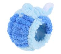 MUCKLILY Small Animal Bed Hideout Winter Sleeping House Warm and Cozy Easy to Clean Plush Cotton Plush Minimalist Style Blue Matches Home Decor for Sugar Gliders and Golden Hamsters Small